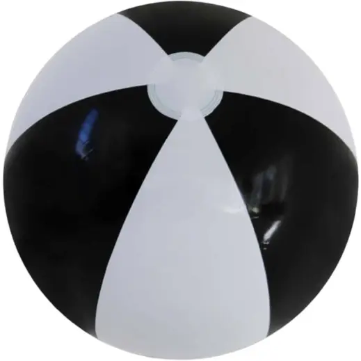 40cm Two-Tone Beach Ball Black-White